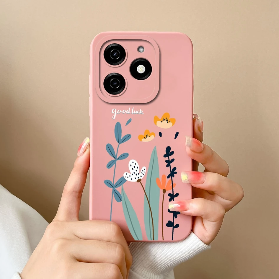 Cute Matte Cartoon Pattern Soft Silicone Back Cover Case