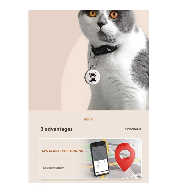 N75R-Pet Anti Lost GPS Tracker Bluetooth Smart Wearable Waterproof Locator Real-Time Tracking Collar Find Device