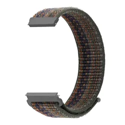 Enhanced Nylon Loop Strap for POLAR Sports Watches, 20mm/22mm Wristband (A - Colorful Brown)