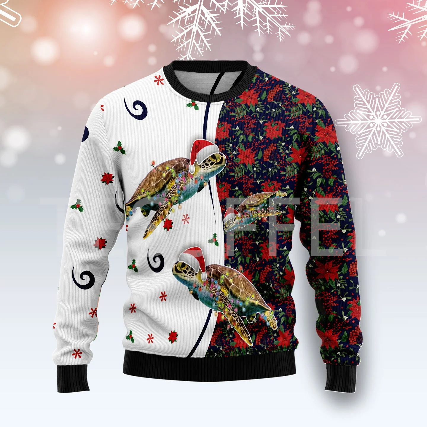 thumbnail image 1 of Suéter feo navideño con dibujo de perro, gato, Papá Noel, tatuaje retro, mangas largas, estampado 3D, otoño e invierno, jersey informal Harajuku X15, 1 of 5