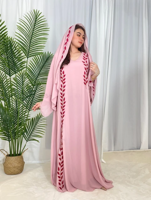 女性のための刺繍されたアバヤ,イスラム教徒の女性のためのアラブの 