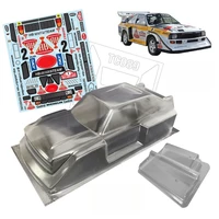 TC089 1/10 Aodi Quattro S1 Rally Car Body shell w/ Decal sheet for RC Drift Chassis 260mm Wheelbase Tamiya tt02 XV01 XV02 1