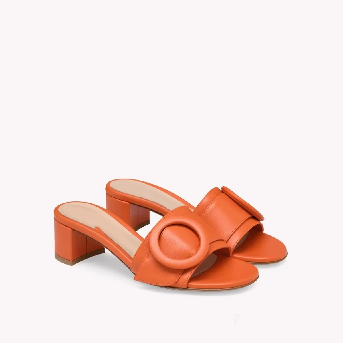 Summer New Elegant Slippers Thick Heel Open Toe Versatile Comfortable Fashion Sexy Women's Sandal Slippers