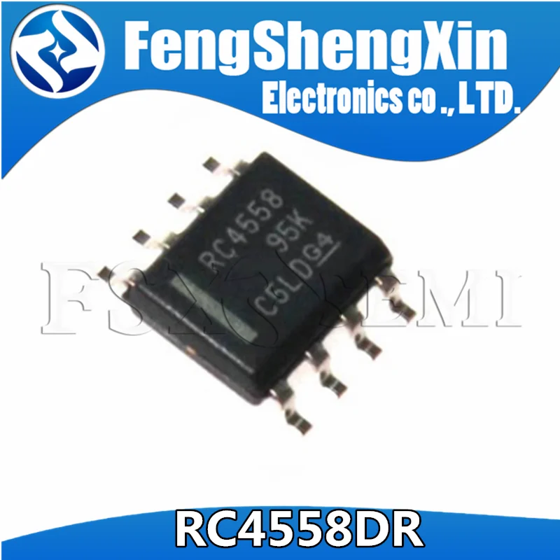 

10pcs RC4558DR RC4558 RC4558DRG4 SOP8 Dual channel operational amplifier IC