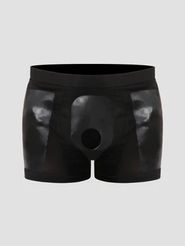 Boxer da uomo con apertura frontale: biancheria intima ultra morbida e traspirante, vestibilità comoda e elasticizzata con comodo design con foro per pipì