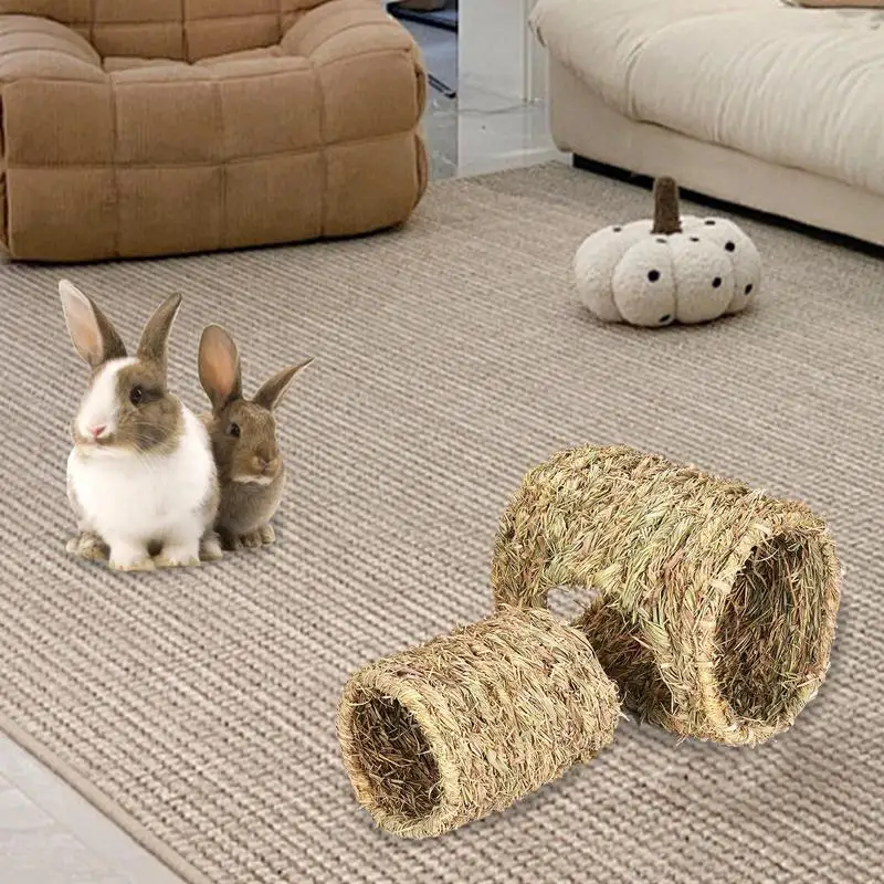 

Игрушка-Кролик, скрывающая игрушка, трава, солома, кролик, игрушка, туннель, хомяк, аксессуары для китайской шиншиллы, хорька, грызун, животное, клетка для домашних животных