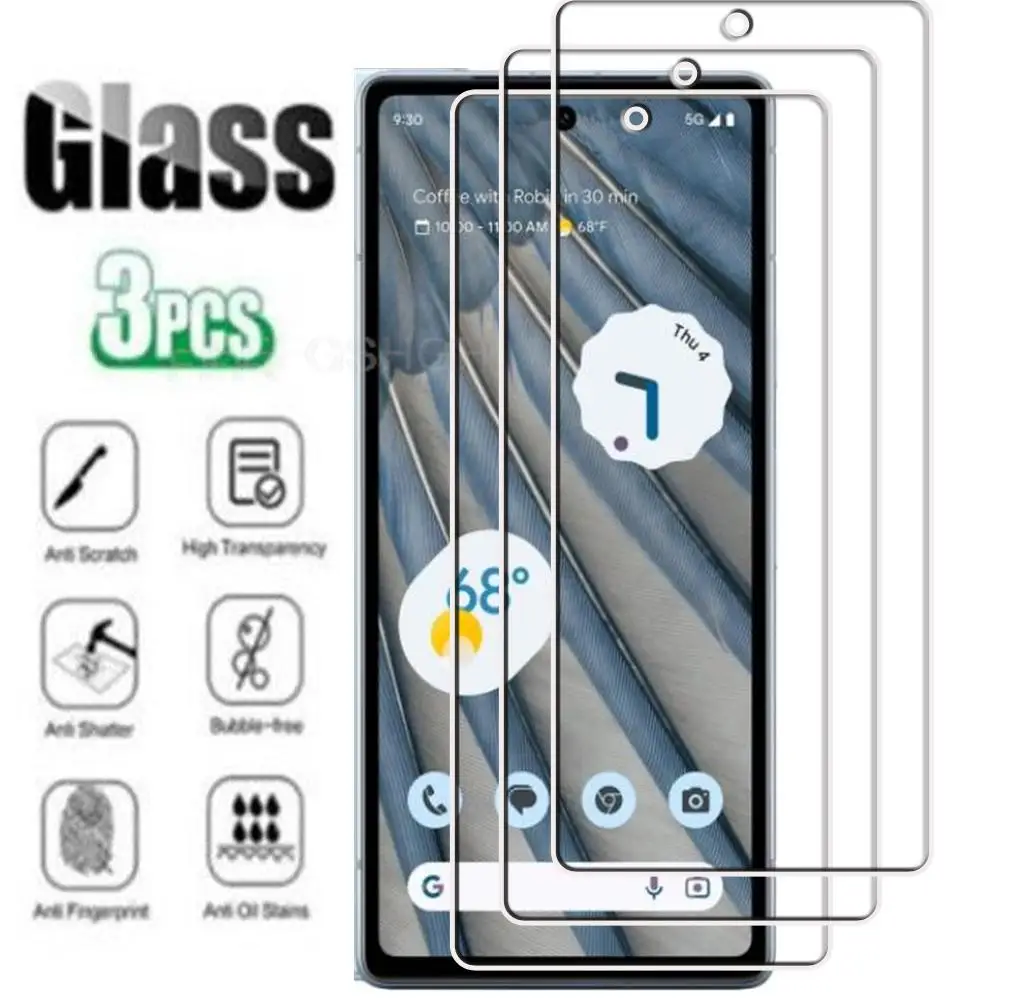 

HD закаленное стекло для Google Pixel 7A 6A 7 6 Pixel7a Pixel6a Pixel7 Pixel6 защита для экрана Защитная пленка