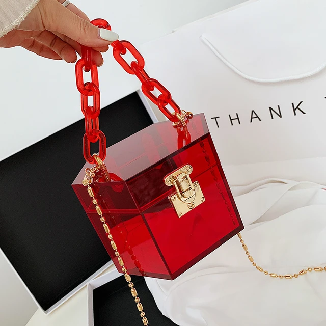 Mini Clear Chain Box Bag