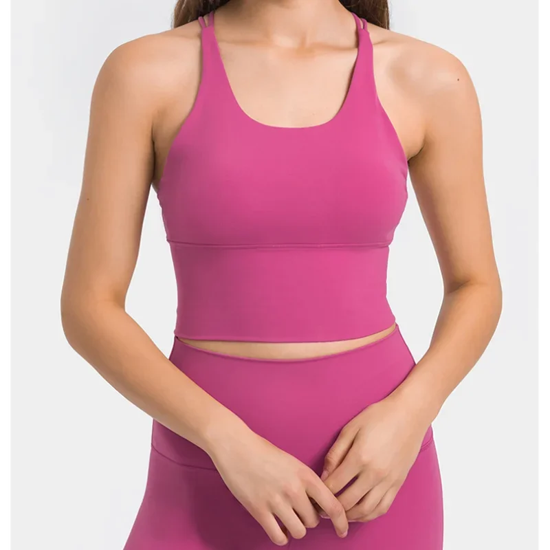 Solid Color Women Sports Bras Gathered Without Steel Ring Running Vest Fitness Front Zipper Sexy Shockproof Underwear