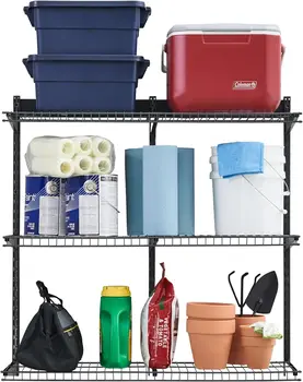 Rubbermaid Fasttrack Rail Storage 36"x12" 3-Shelf Kit, 350 lbs. Per Shelf, for Home/Garage/Shed/Workshop Organization 2