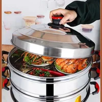 Commercial electric steamer multifunctional high-capacity electric steamer thickened stainless steel three-layer 2