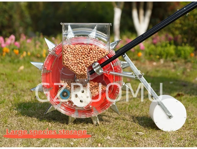Drum Type Seeder Hand Push Multi Function Sowing Machine For Corn Peanut Soybean