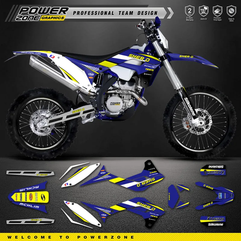 

PowerZone Custom Team Graphics Decals Stickers Kit For SHERCO Sticker 2017 2018 2019 2020 2021 2022 SE SEF 12