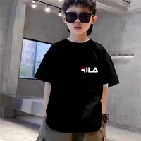 Ensemble deux pièces T-shirt blanc + short de marque Summer pour enfants, nouvelle collection mode garçon fille 3-12 ans, ensemble décontracté sport à manches courtes 4