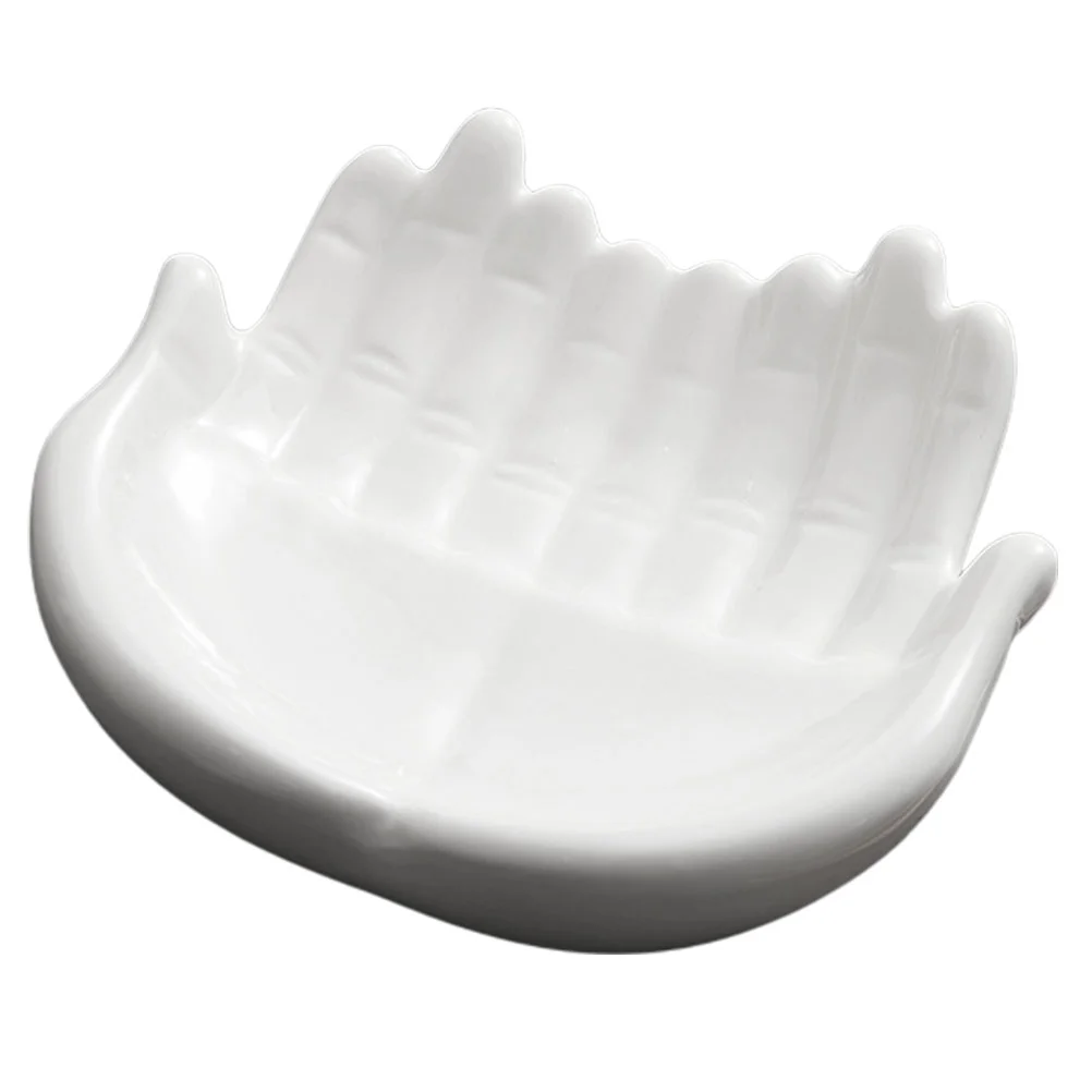 

Sushi Plate Japanese Food Sushi Serving Plate Ceramic Hand Shaped Sushi Display Plate