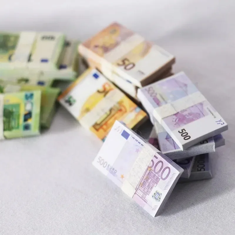 Fake Money Prop Toy 5PCS Dollar Euro Ticket Thumb-Sized Dollhouse Pocket Simulated Banknote Mini Fake Money Dollar Bills Prop Toy House Decoration