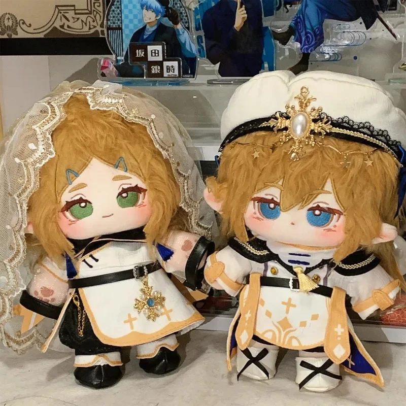 

New Handmade 6pc/set 20cm No Attribute Doll Clothes Plush Dolls Outfit Vintage Sacred Prayer Set Cloak Cos Gift
