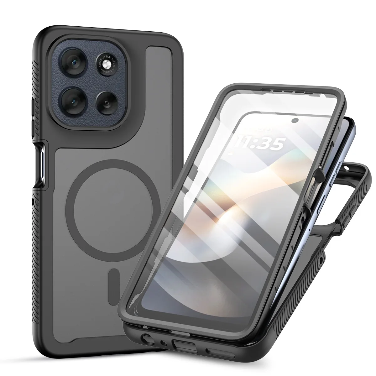 Armor 3-in-1 Magnetic Shockproof Full-Body Phone Case - PC+TPU with Screen Protector