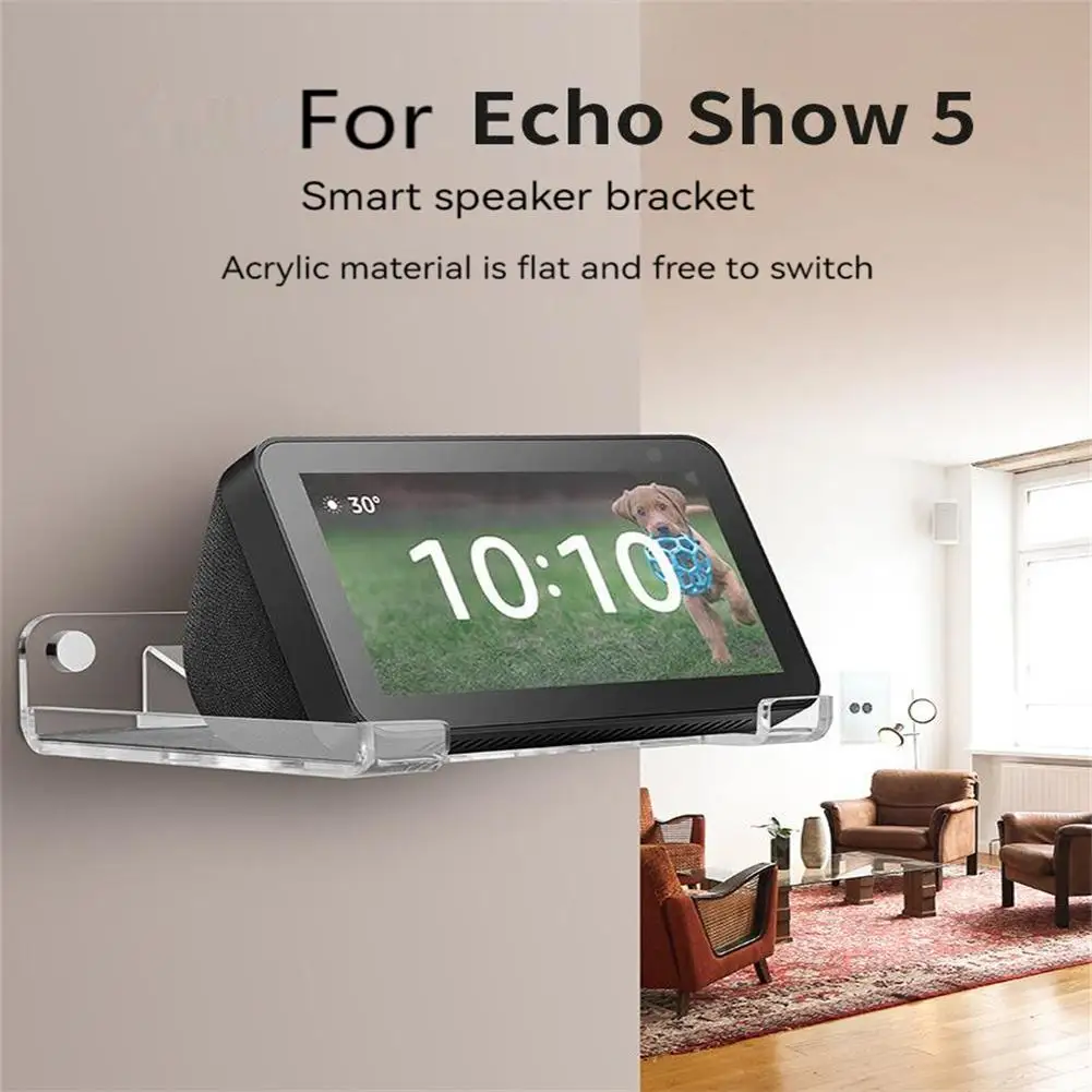 1Pc Per Echo Show 5 Staffa Per Rack Di Stoccaggio Per Altoparlanti Supporto Per Mensola Antiscivolo Per Montaggio A Parete Per Echo Show 5 Accessori P