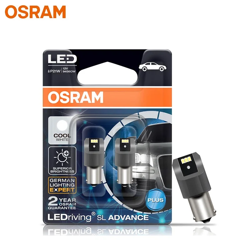 OSRAM LEDriving SL S25 P21W PY21W P21/5WLED – Dual-Filament Brake & Tail Light, Red, CANBUS Integrated, 2-Pack