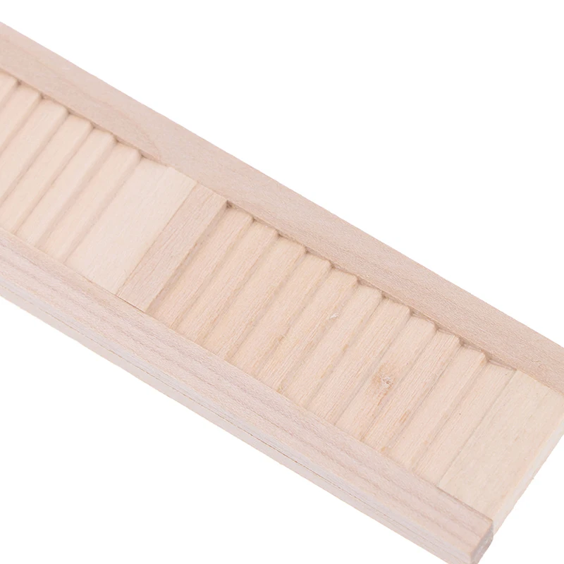 Miniature Doll house Wooden Shutters DIY Window Curtain Furniture Toy Accessories Pretend Play Toy Gift 5