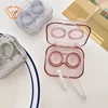 Contact Lens Case Transparent Minimalist Portable Mini Companion Box Beauty Lens Double Box Bathroom 3