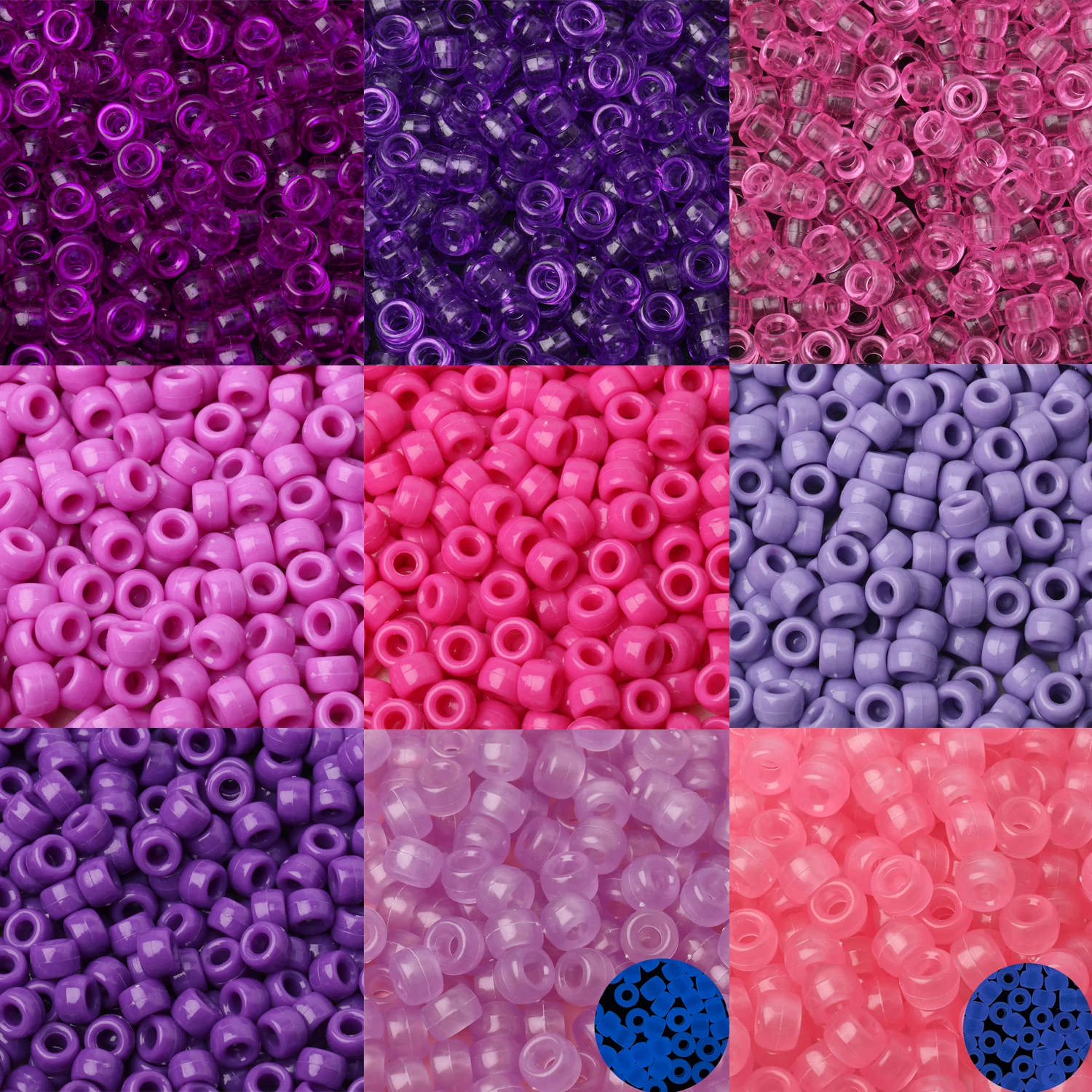 100pcs 6x9mm Halloween Purple Black Pony Beads Sequin Acrylic Beads For  Kids DIY Bracelets Making Fashion Hair Beads Accessories - AliExpress