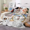 Pop Female Star Flannel Decorative Thin Blanket Rosalia Vila Tobella Beautiful Photo Blanket Portable Home Travel Office Blanket 2