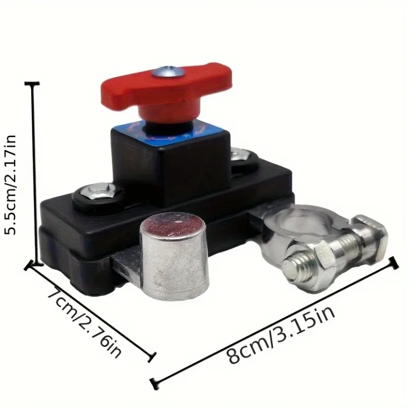 Manual/Auto Car Battery Disconnect Switch - 12V/24V Circuit Breaker with Anti-Leakage Protection for Universal Auto Use