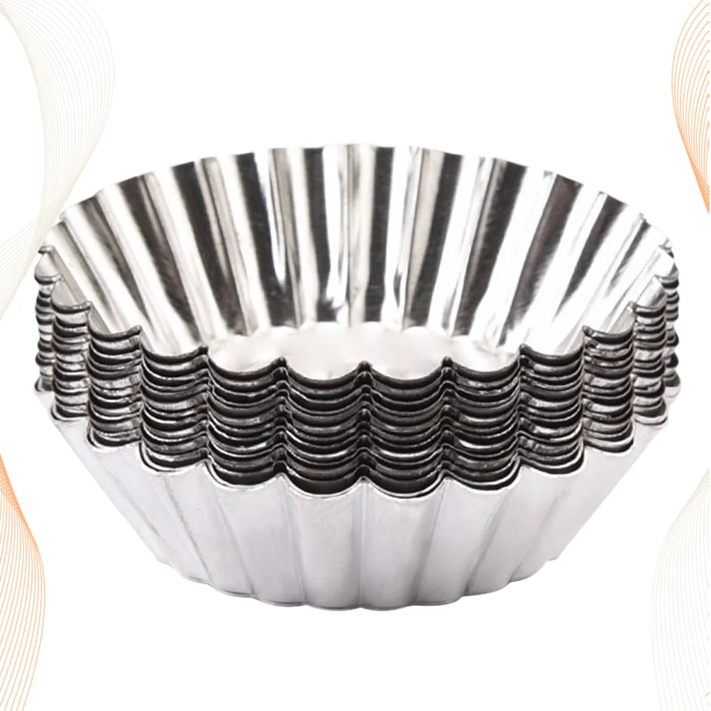 

Nonstick Ripple Aluminum Alloy Egg Tart Mold Flower Shape Reusable Cupcake Muffin Baking Cup Tartlets Pans Bakeware