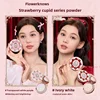 Flower Knows Strawberry Cupid Collection Makeup Set Sweetheart Gift Set Lip Mud Liquid Blush Face Palette All In One Make Up Kit 3