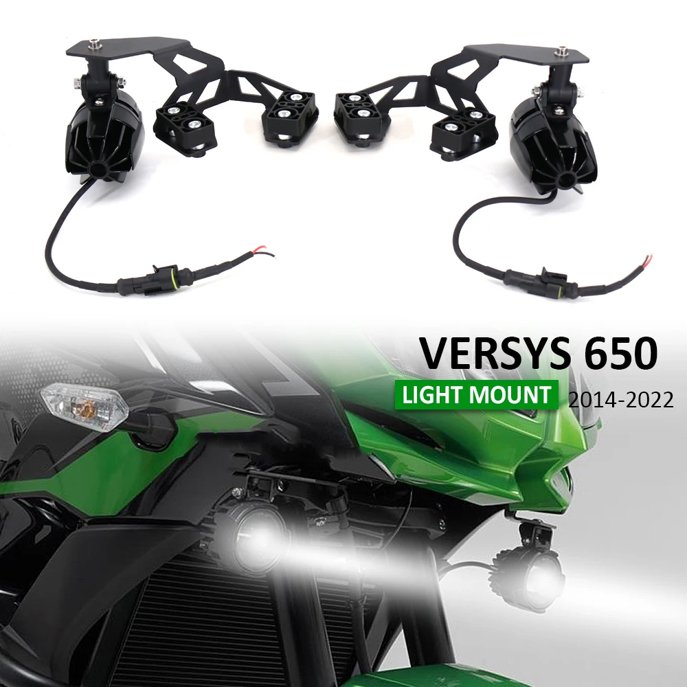 

2021 2020 For Kawasaki Versys 650 Versys650 2014 - 2022 LED Fog Lights Bracket Spotlights Auxiliary Lights Driving Light Mount