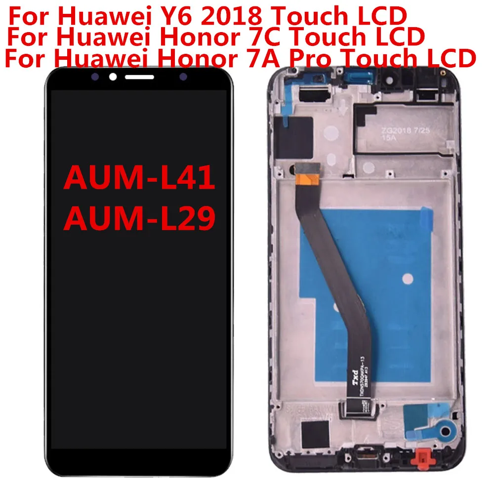 ЖК-дисплей 5,7 'для Huawei Y6 2018 с сенсорным экраном и дигитайзером для Huawei Y6 Prime 2018 ЖК-дисплей ATU L11 L21 L22 LX1 LX3 L31 L42 экран