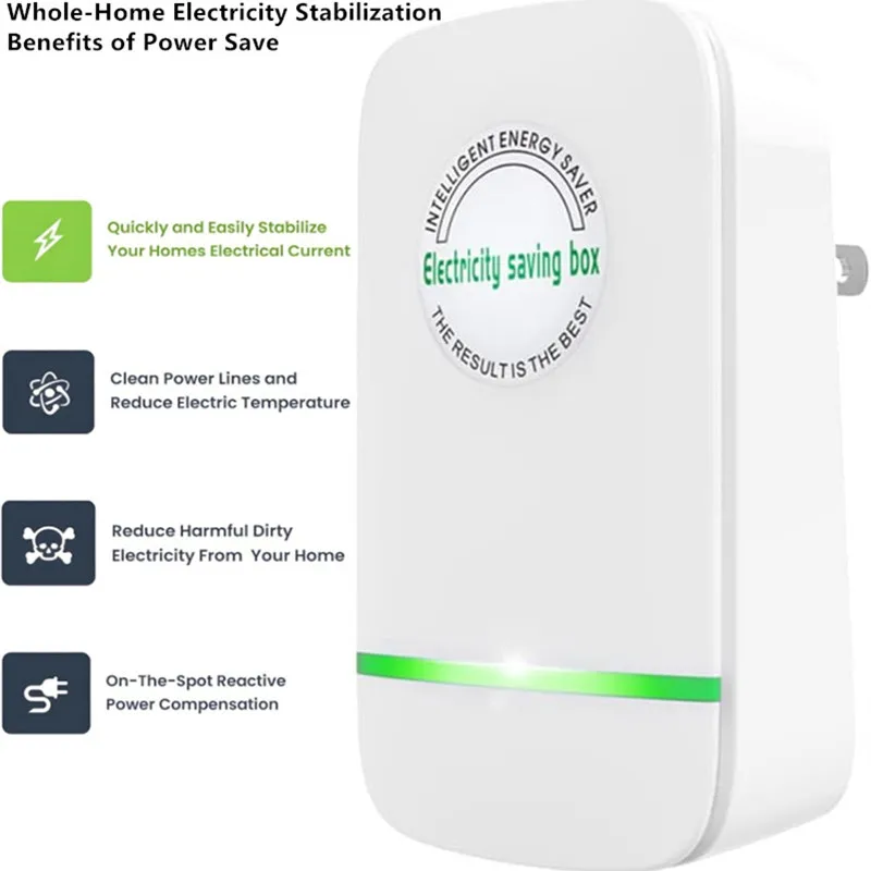 Power Energy Saver Electrical Socket Adapter Compatible USA Europe