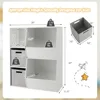 Kids Toy Storage Organizer with Bookcase, Children Bookshelf and Toy Storage Bins for Toddlers, Wooden Storage Cabinet 3