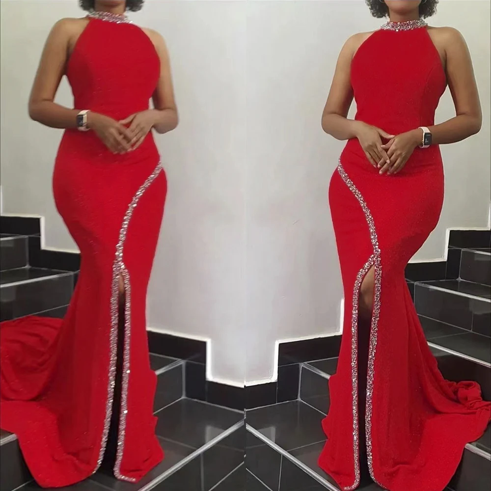 MD Vetement Femme 2022 Sleeveless Evening Dresses Ankara Dashiki Slim Kaftan Dress Vestido Africano Mujer Elegant Fashion Gowns