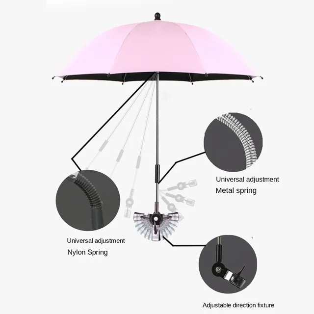 Univerzális Baba Babakocsi Összecsukható Esernyő Uv Nap Esővédő - Image 4