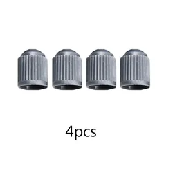 Universal Tire Stem Valve Caps with O - Ring Seal - Durable Dust and Leak Protection (Grey 4pcs)