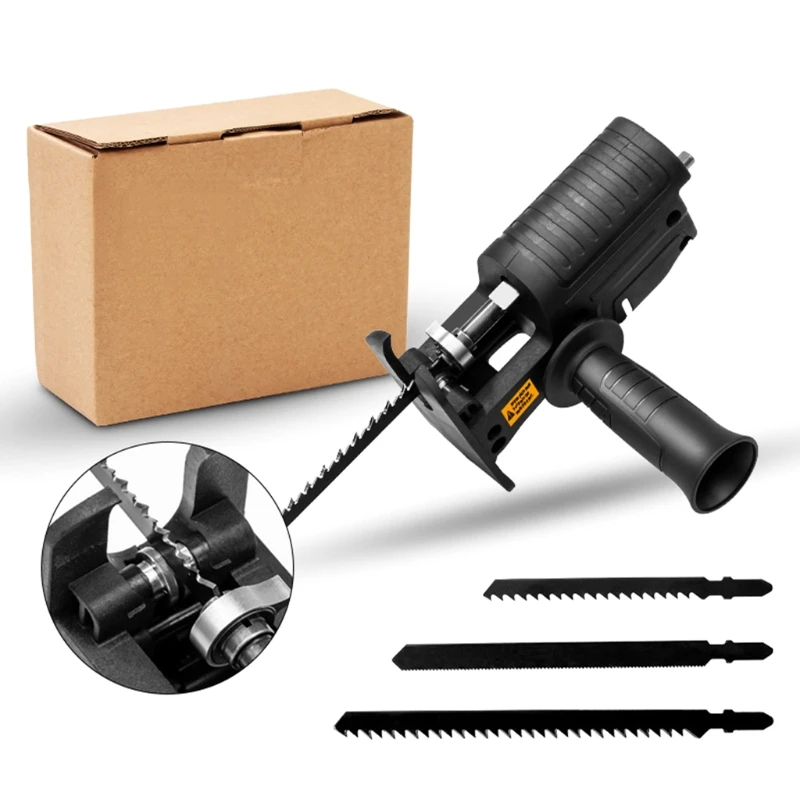 

Reciprocating Adapter Portable Woodworking Accessory Electric Drill Tool