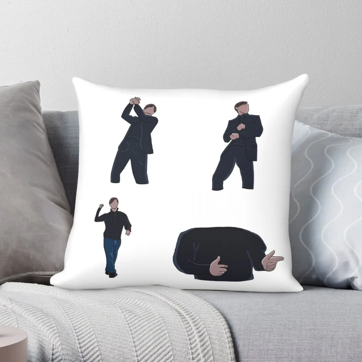 

Bully Maguire Dancing Pillowcase Polyester Linen Velvet Creative Zip Decor Pillow Case Room Cushion Case 45x45