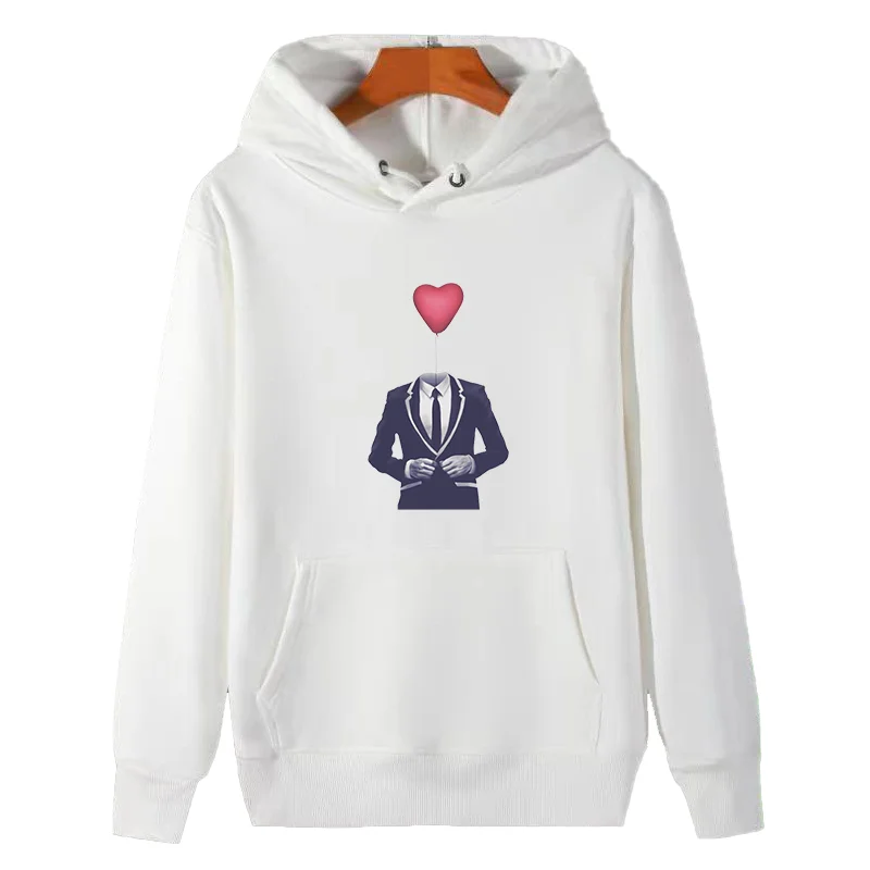 

Mister San Valentino White The Gluck Is Have My Unisex graphic Hooded sweatshirts cotton thick sweater winter fleece hoodie