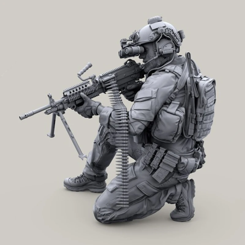 1/35 Resin Figure US Special Forces/MARSOC Modern Soldier in Action with GPNVG-18 Panoramic Night Vision Goggles Self-Assembly C 4