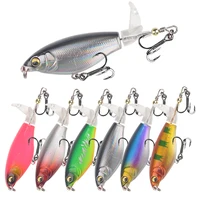 1Pcs Quality Whopper Plopper Wobblers 7.5cm 6.5g Topwater Popper Fishing Lure Hard Bait Rotating Soft Tail Fishing Tackle 1