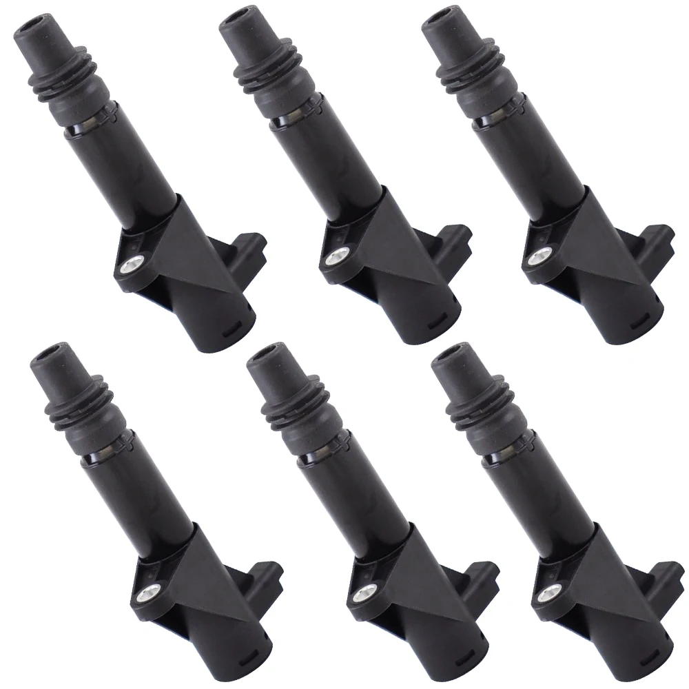 Set of 6 Ignition Coils for Citroen C5 C6 Peugeot 406 407 607 Renault Laguna V6 3.0L 2000-2009 9633001580 9664401880 597094