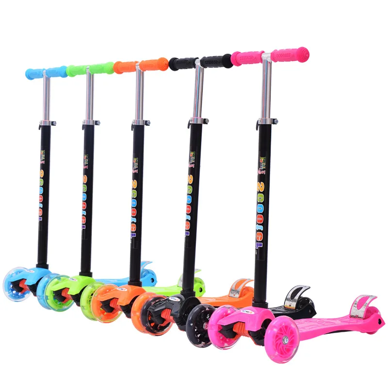 Patinete 3 Rodas Infantil 3 to 12 Years Old Flashing Wheel Pedal Kick Foot Scooter Luge Children Scooter