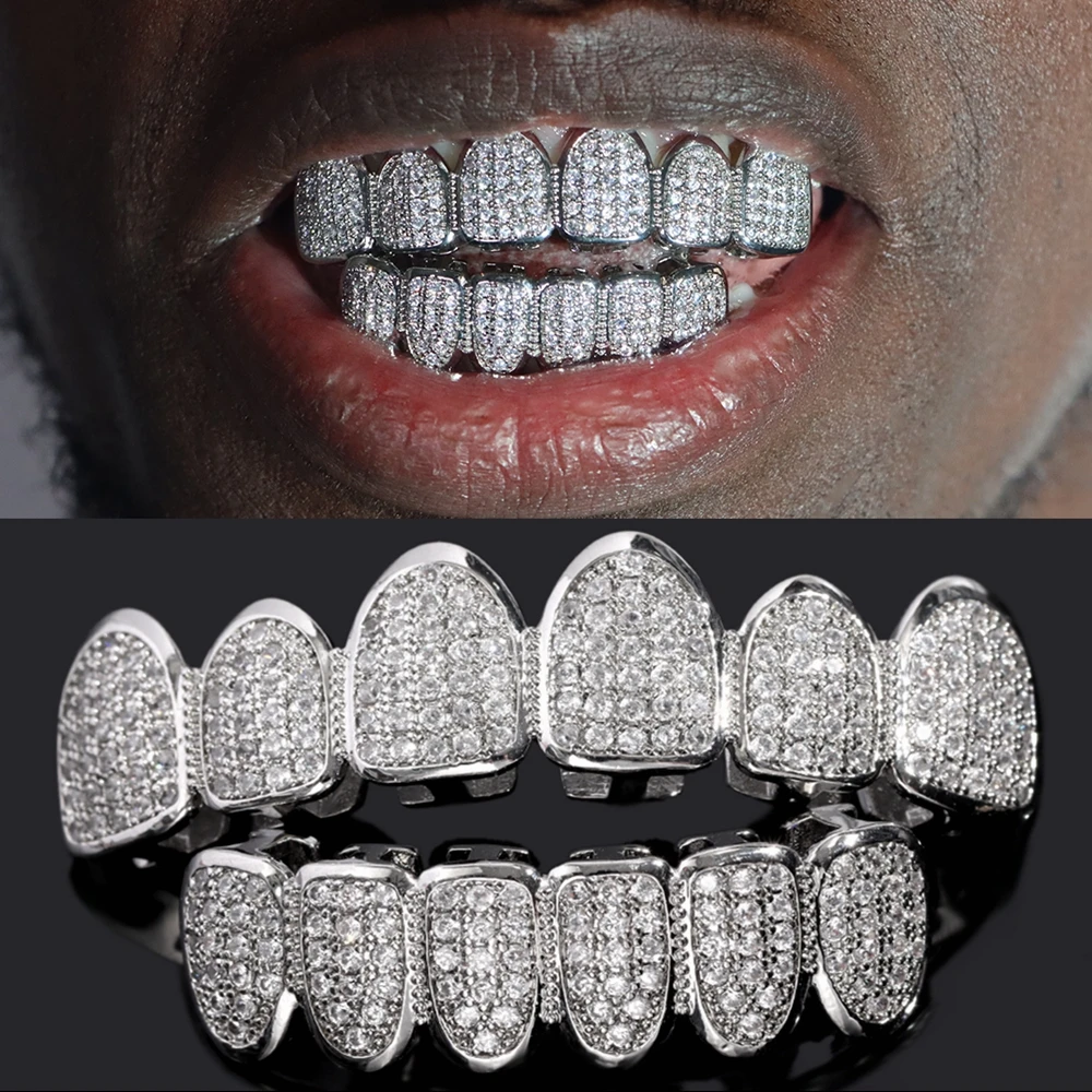 Griglie Dentali Hip-Hop In Oro - Decorazione Denti Per Feste E Halloween - Accessorio Moda - Foto 10