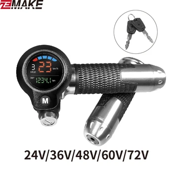Display dell'acceleratore per scooter elettrico per bici Monitor digitale dell'acceleratore Ebike per bicicletta 24v36v48v60v Trigger per scooter elettrico Zemake