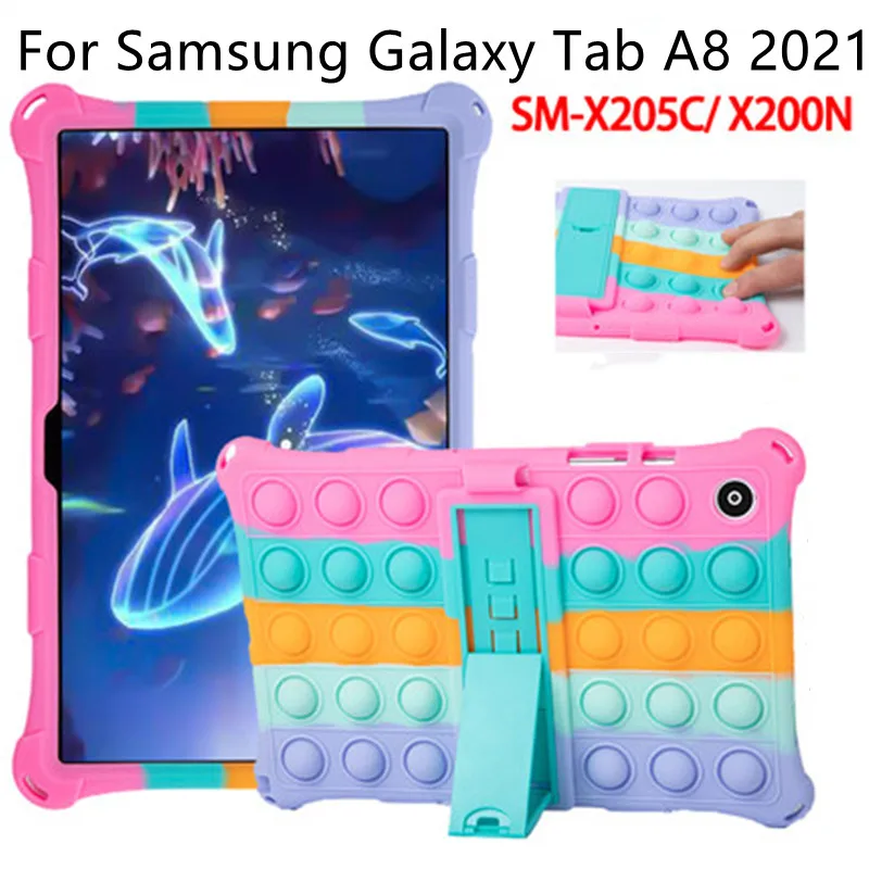 Bolla Morbida Per Samsung Galaxy Tab A8 10.5 2021 Sm-X205 Bambini In Silicone Cover Funda Per Galaxy Tab A8 10.5 Pollici 2021 Custodia