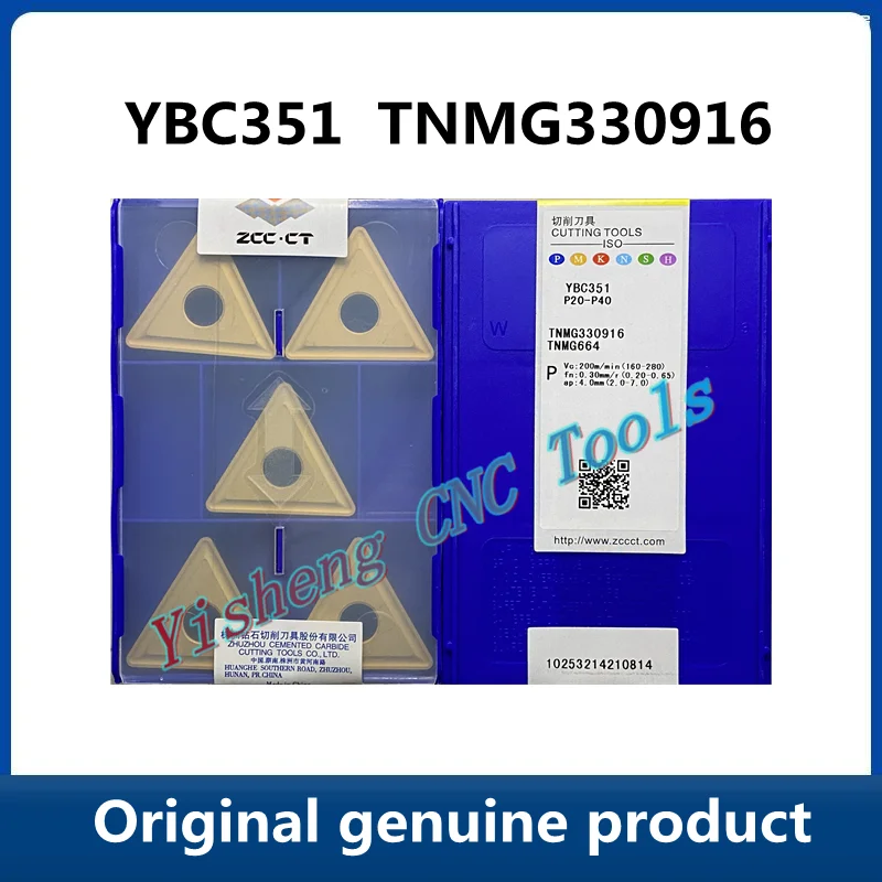 

Бесплатная доставка, оригинальные твердосплавные пластины ZCC CT YBC351 TNMG330916, 5 шт., токарный инструмент с ЧПУ, токарный резец, инструменты