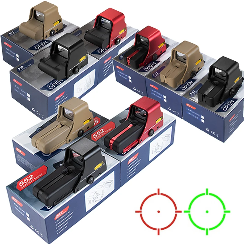 Red Dot Sight 551 552 553 Red Green Dot Holographic Sights Scope Hunting Reflex Sight Riflescope with 20mm Mount